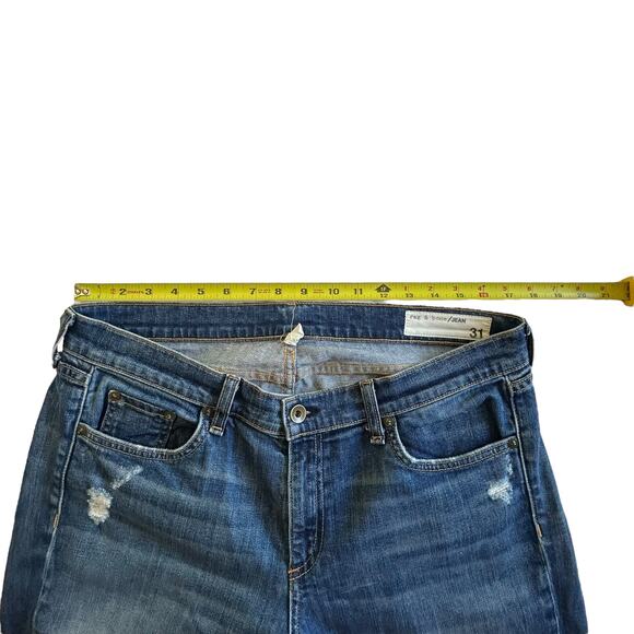 Rag & Bone /JEAN Distressed Straight Leg Jeans Canyon Wash Grunge Y2K Size‎ 31 - Picture 5 of 9
